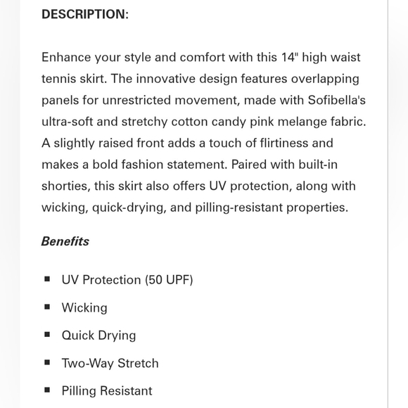 NWT Sofibella High Waist Tennis Skirt In Size XL - Picture 2 of 12